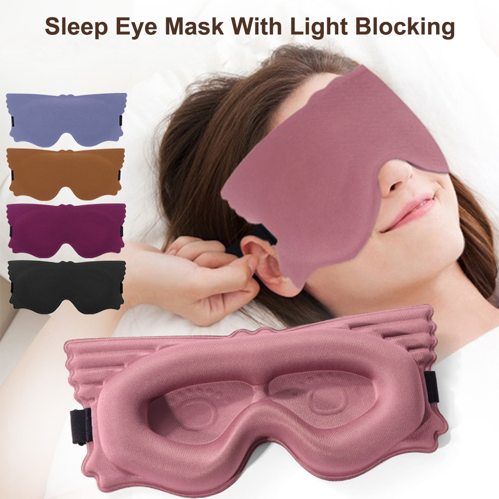 3D Slaapmasker Verduisterend Slapen Oogmasker Ogen Cover Reizen Slaapmasker Draagbare Blockout Licht Slaapmasker Ademende vulling