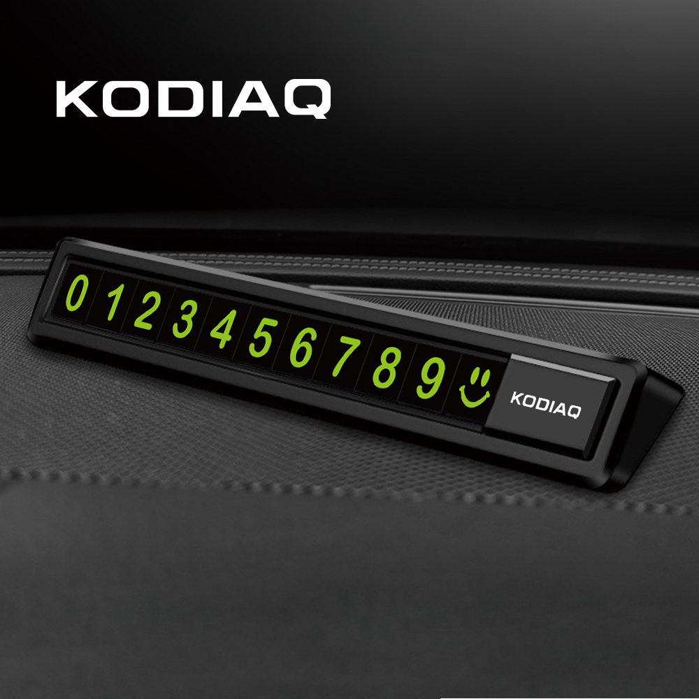 Temporary Car Parking Card Auto Accessories For Skoda Octavia Fabia Rapid Superb Kodiaq Scala Karoq Citigo Kamiq Roomster Enyaq: WHITE