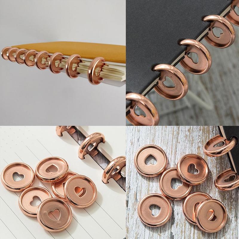 6pz anelli di rilegatura per libri a fogli mobili in plastica clip a 360 gradi anello discoteca per taccuino pieghevole album di ritagli rilegatura fibbia