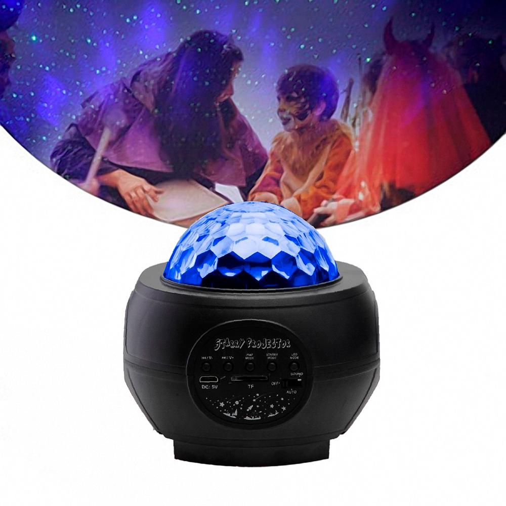 Galaxy Starry Night Lamp LED Star Projector Night Light Ocean Wave Projector with Music Bluetooth Remote Control Kids