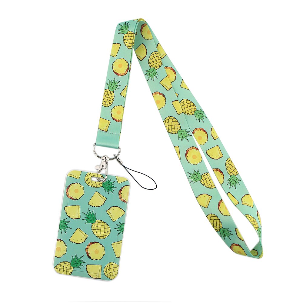 DB326 Homegaga Fruit Ananas Nekkoord Lanyards Id Badge Kaarthouder Sleutelhanger Mobiele Telefoon Strap Lint Singels Ketting: 3