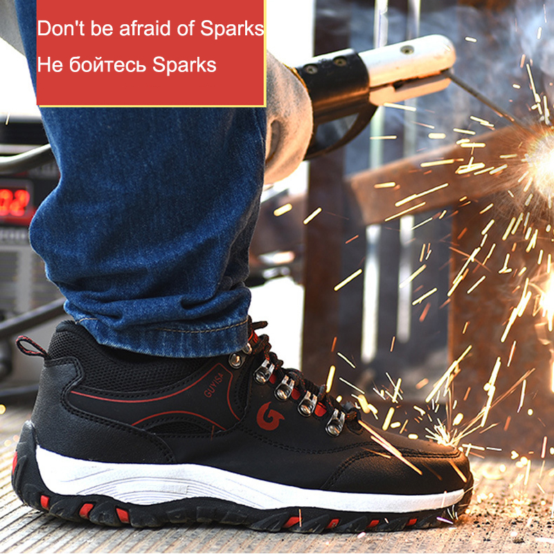 Men Work Safety Shoe Boots Steel Toe Security Protection Shoes Anti-Smash Anti-puncture Constrcution Shoes Man Work Boots