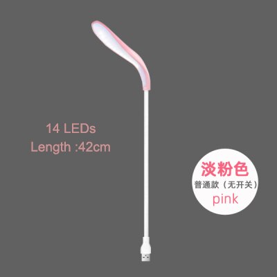 Mini Flexible Bendable USB Fan and USB LED Light Lamp USB Gadgets hand fan night light For Power Bank PC for Laptop: Pink 42cm