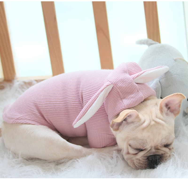 Vêtements en oreilles de lapin et de lapin, nouveaux vêtements pour chiens et chats, pull pour chiens et chats, bouledogue français, 7 tailles disponibles