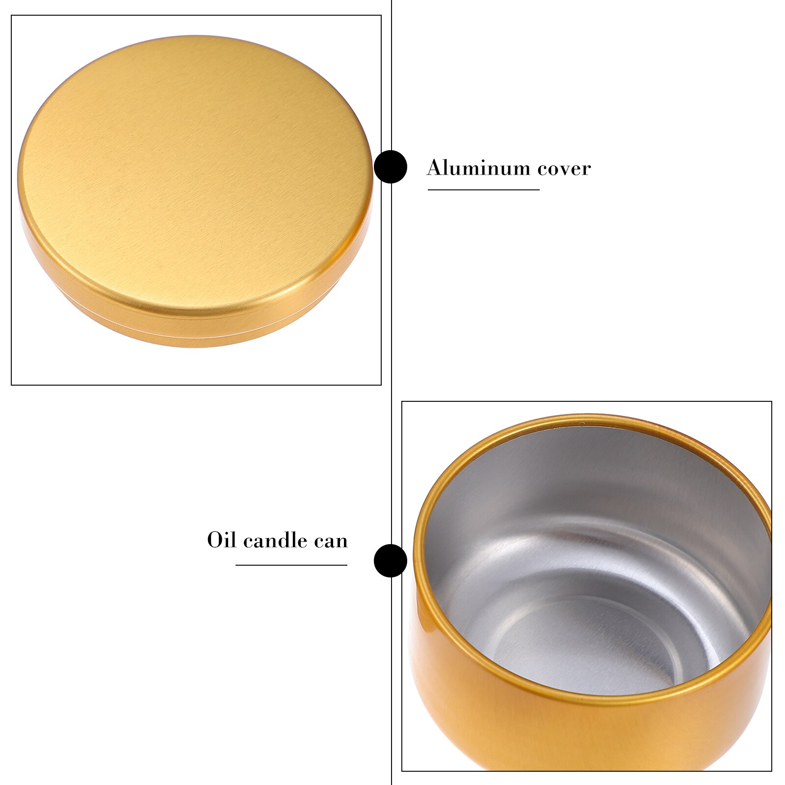 12PCS Candle Tin Travel Tins Round Metal Tins Candle Containers Candle Jars 50ml
