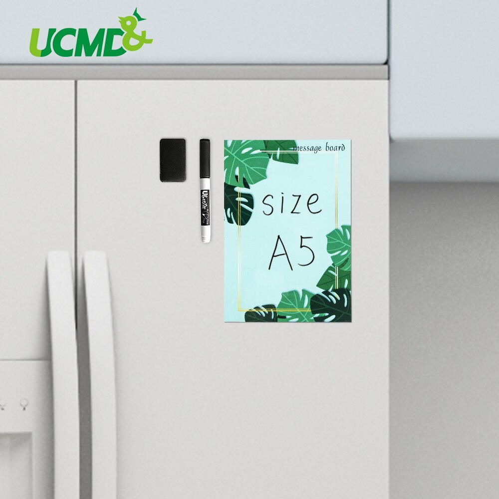 A5 Size Magnetic White Board Fridge Magnets Removable Wall Decal Stickers Whiteboard for Home Office Erasable Message Board