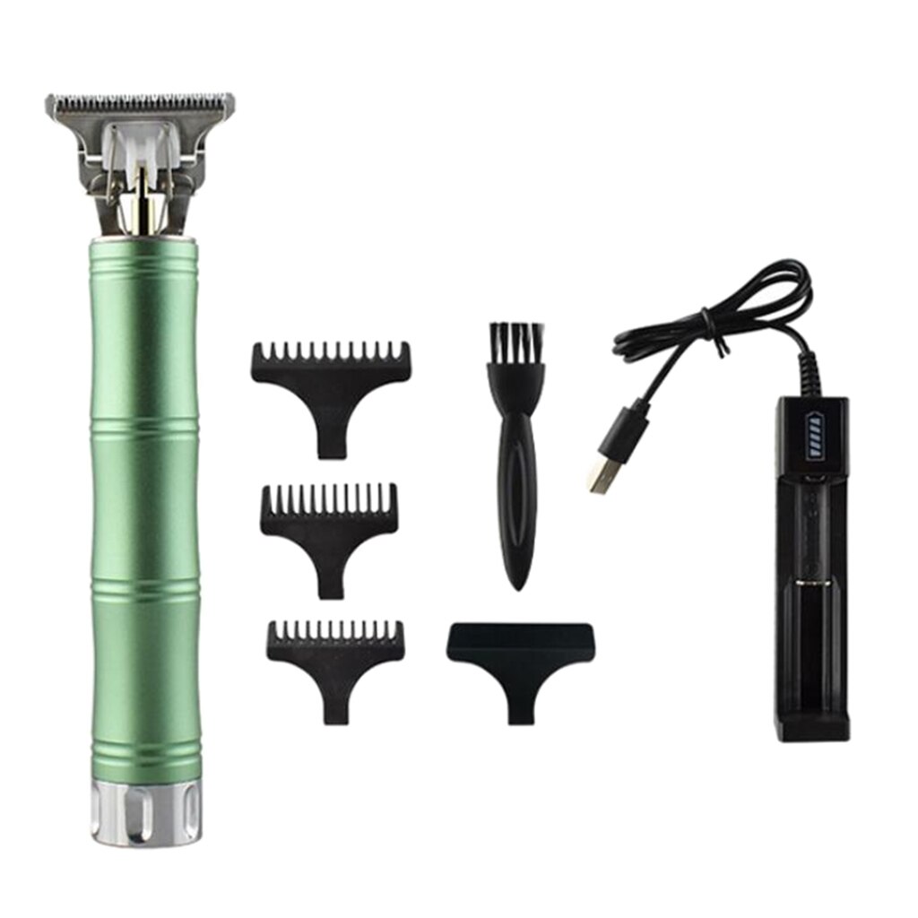 Electric Pro T-outliner Cordless Hair Clipper Trimmer Kit Rechargeable Salon Barber Oil Hair Beard Trimmer For Men Boyfriend: S9 Bamboo