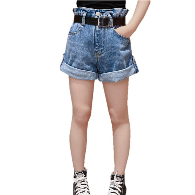 2022 coreano adolescente ragazze estate Jeans pantaloncini abbigliamento per bambini pantaloncini di Jeans blu con cintura libera pantaloni Casual di alta qualità 5-14 anni