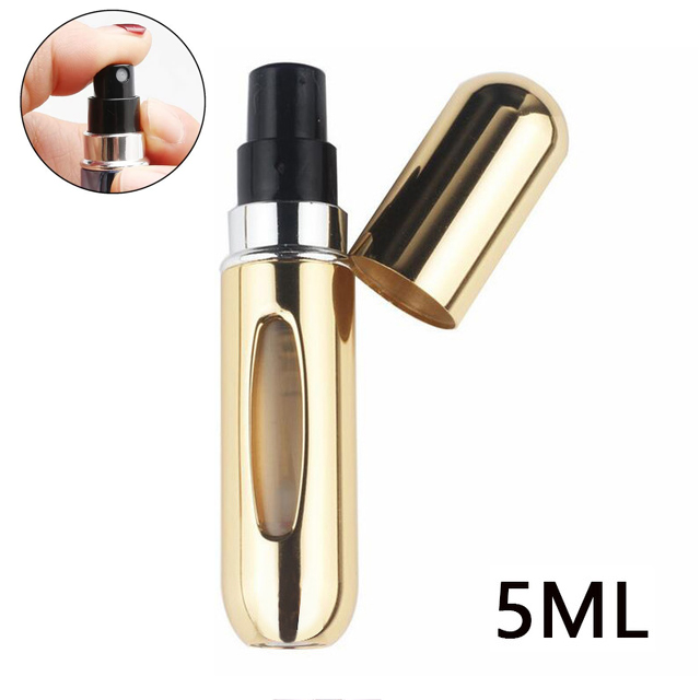 8/5 ml Parfümzerstäuber, tragbarer Flüssigkeitsbehälter für Kosmetika, Reisen, Mini-Aluminium-Spray, Alkohol, leere nachfüllbare Flasche: Blau