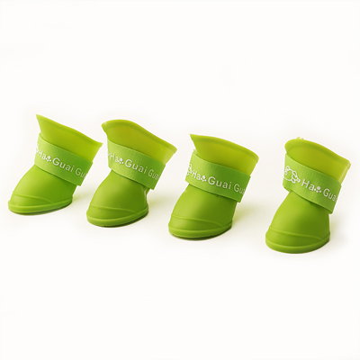 Xl/Xxl 4 Stks/set Huisdier Schoenen Hond Waterdichte Regen Laarzen Rubber Snoep Kleur Grote Hond Schoenen: green / Xxl