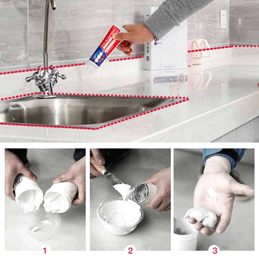 90ml Porcelain Bathroom Waterproof Mildewproof Wall Paste Glue Squeeze Filler Cleaner Tile Sealant Home Gaps Repair Agent