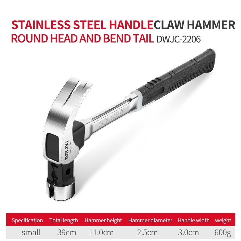 Hand Tool Magnetic Claw Hammer for Woodworking Automatic Nail Suction Hammer Multifunction Non-slip Shockproof Steel Hammer: 7