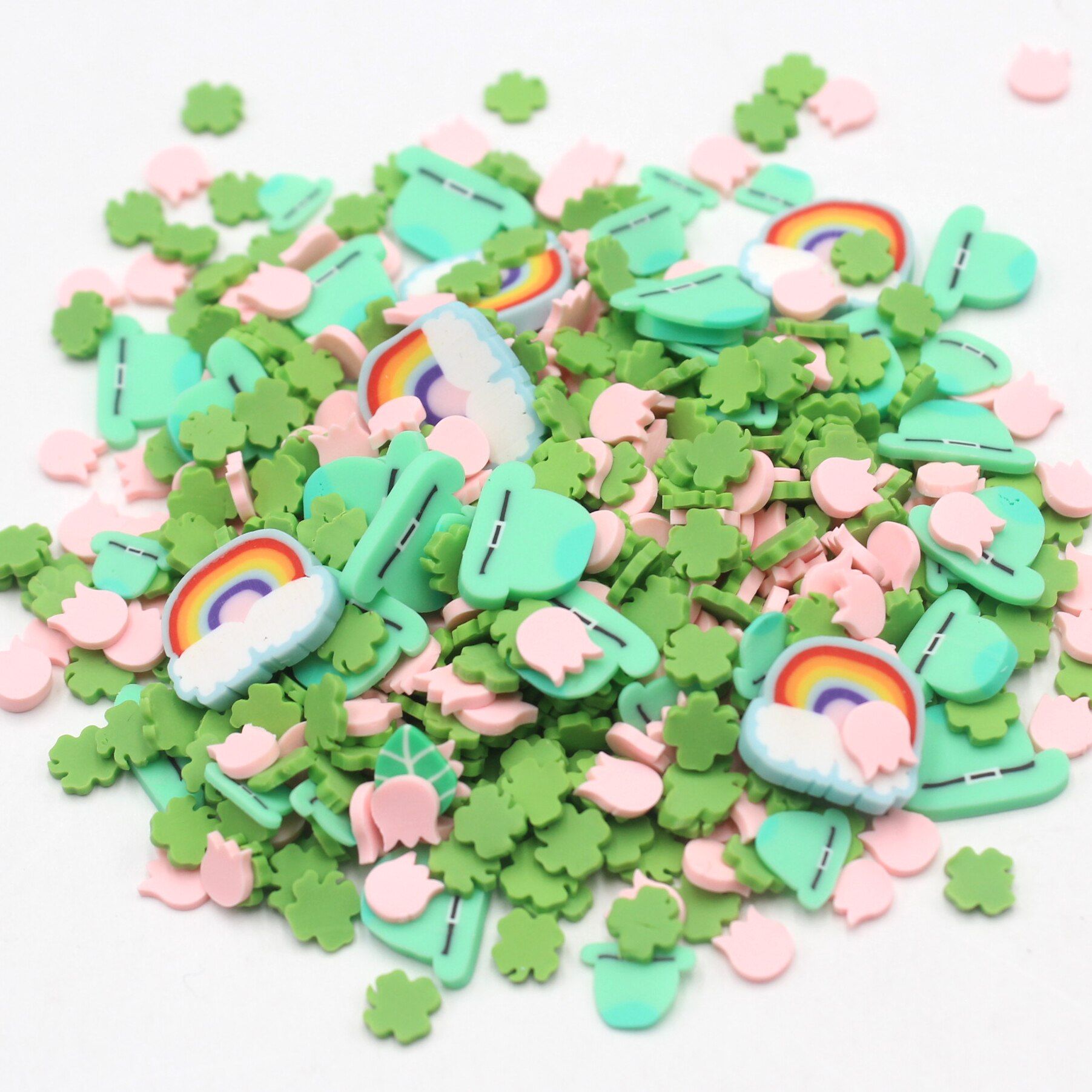 100g/Lot Halloween Series Pumkin Tree Mixed Clay Slices Soft Pottery Miniaure Sprinkles for DIY Crafts Filling Accessories