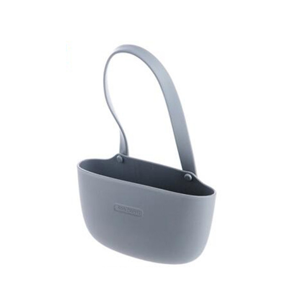 Oyourlife Dubbellaags Wastafel Spons Houder Keuken Kraan Spons Zeep Diversen Opknoping Afvoer Rack Gootsteen Accessoires Organizer: Single Layer Gray