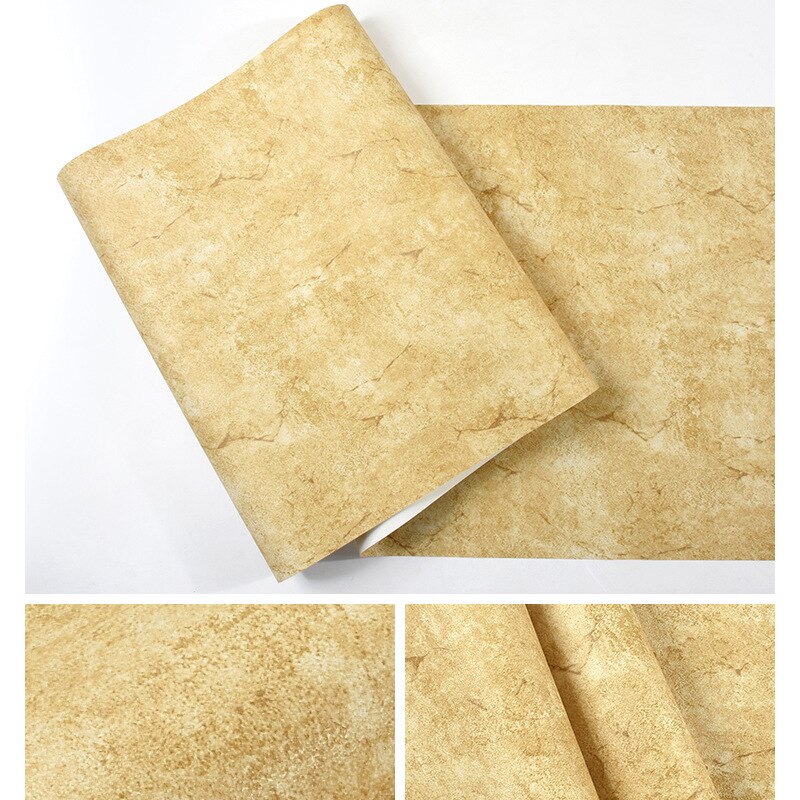 Retro Industrial Style Plain Solid Color Wallpaper Clothing Store Internet Cafe Restaurant Retro Cement Gray Crack PVC Wallpaper: Beige