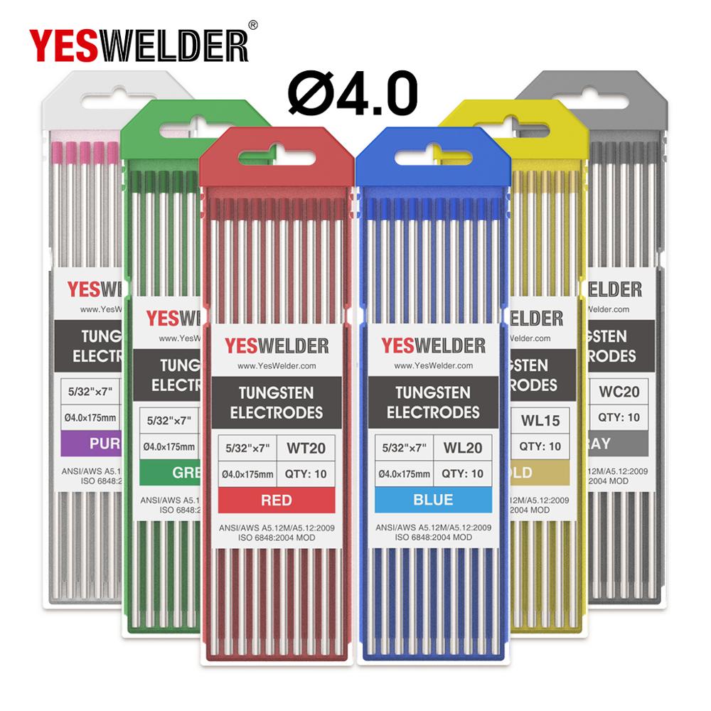 YESWELDER 10pcs/set Tungsten Electrode Weld Rods for TIG torch Welding Machine Electrode Weld Tungsten Rod