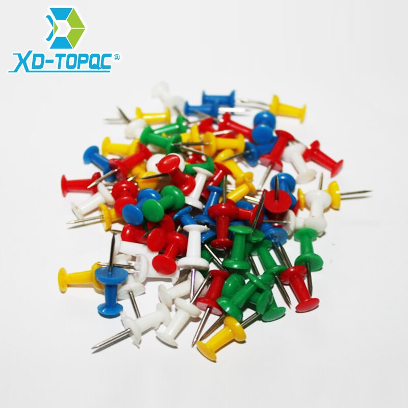 50pcs/lot Mixing Colors Office Push Pins Colored Map Plastic Pins Stationery Accessories Office&amp;School Supplies