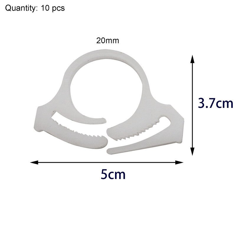 10pcs/lot Drip Tubing Hoop Buckle Garden Micro Drip Hose Irrigation Hose Connector Fittings Micro Jet Clamp: 20mm