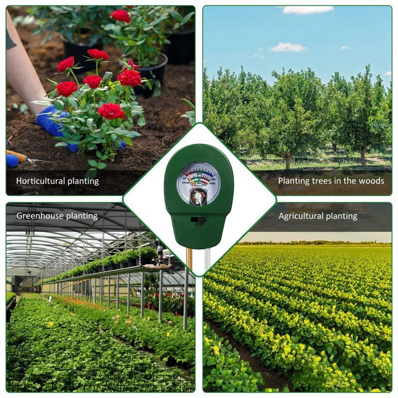 Soil PH Meter,3-In-1 Soil Moisture,Fertility,PH Tester,Gardening Tool For Plant Care,Garden,Farm,Lawn