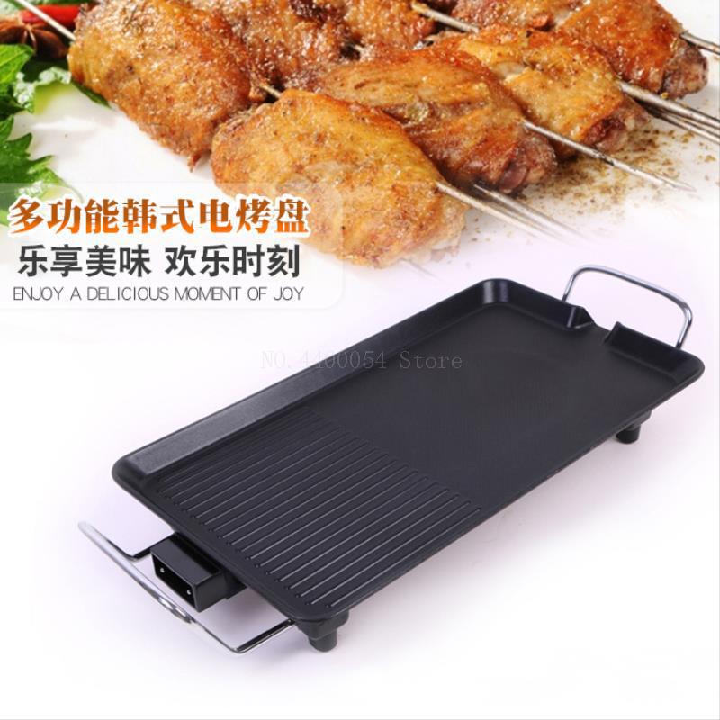 Barbecue électrique d'intérieur en aluminium | Grille coréenne en céramique sans fumée, antiadhésif, sans fumée, outils de barbecue électriques pour la maison