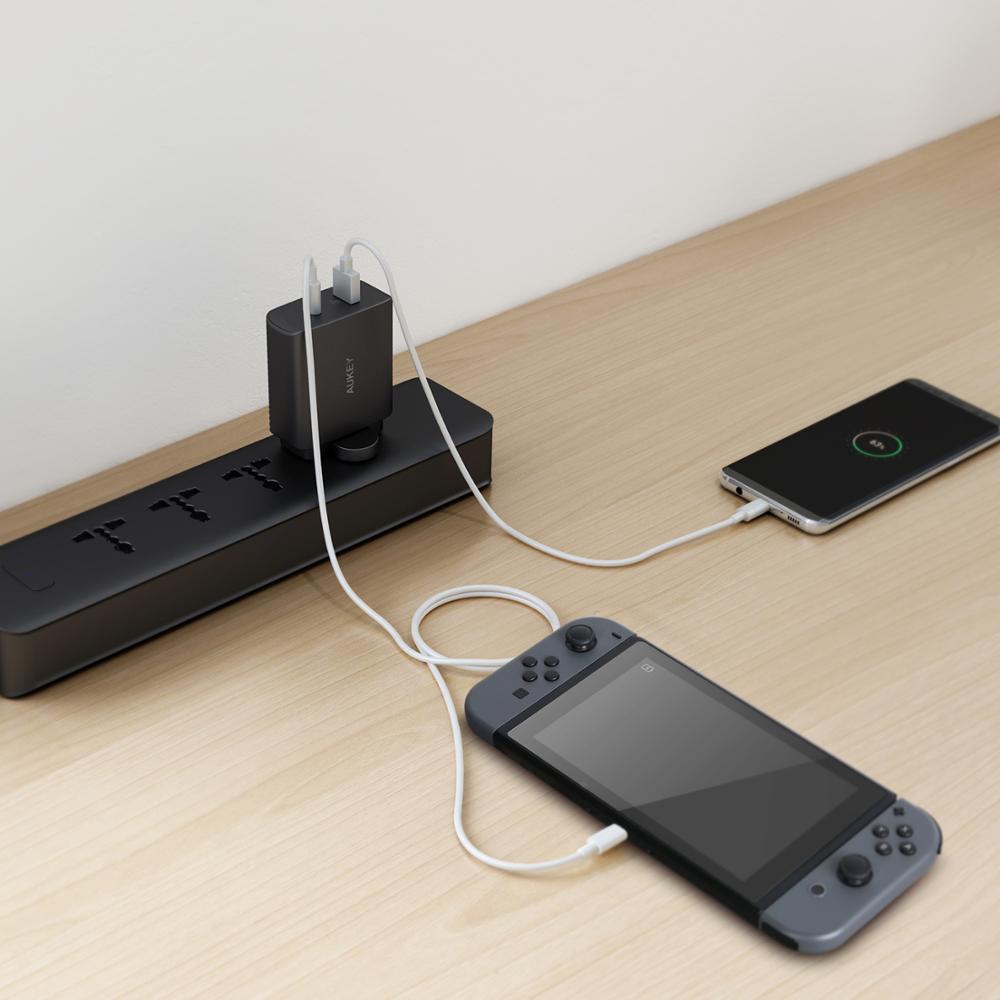 Aukey Uk Plug PA-Y11 Quick Charge 48W 3.0 Mobiele Telefoon Oplader Snel Opladen Usb Lader Voor Telefoon Mobiele usb Adapter