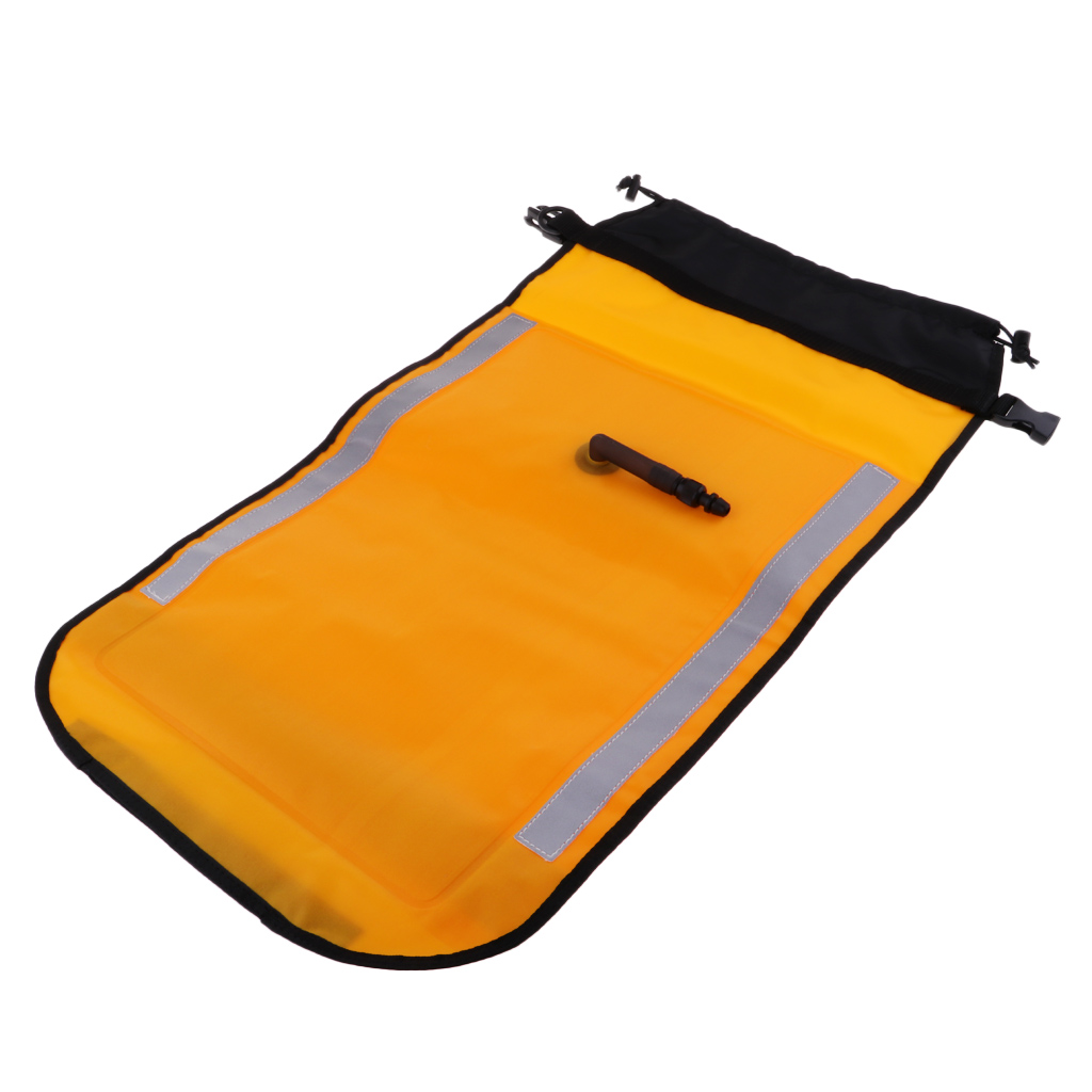 Yellow Reflective Sea Kayak Rescue Paddle Float Kayak Canoe Floating Webbing