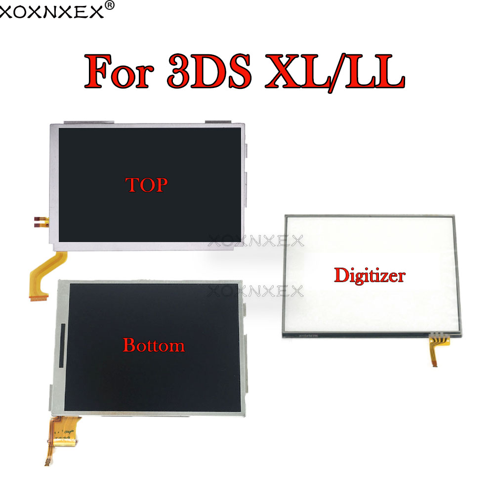 Reemplazo de cristal del digitalizador del Panel de la pantalla táctil para Nintendo 3DS XL LL pantalla LCD superior e inferior inferior