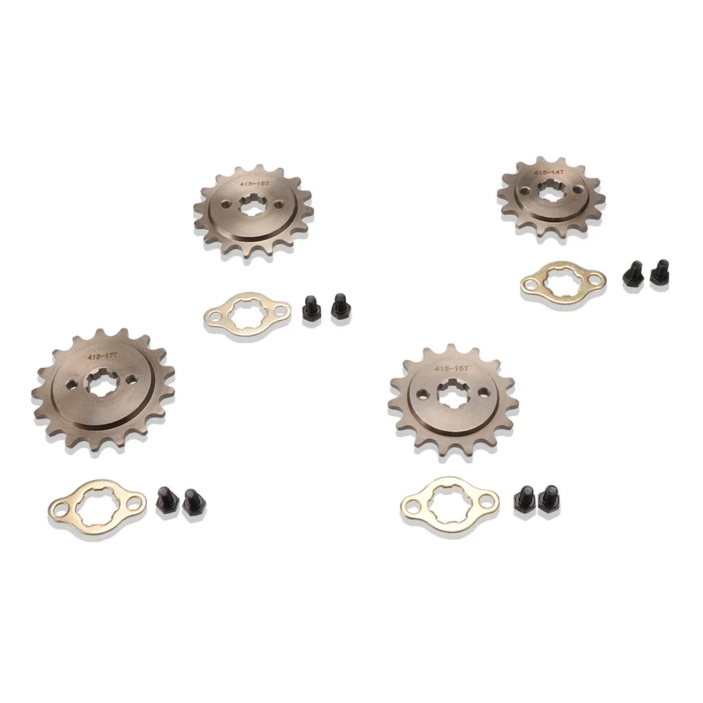 415 14T15T16T17T 17 mm Motorrad-Frontmotor-Kettenrad, geeignet für 50 cc, 70 cc, 110 cc, 125 cc, 140 cc, 160 cc Grube Fahrrad Mini Fahrrad Moped