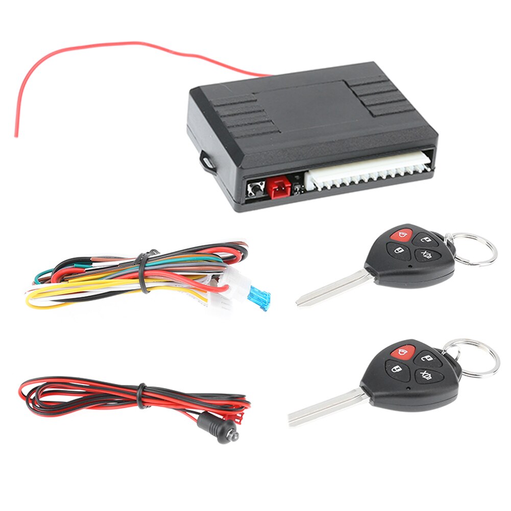 12V Car Vehicle Burglar Alarm Keyless Lock Entry Security System For Toyota 2 Remotes
