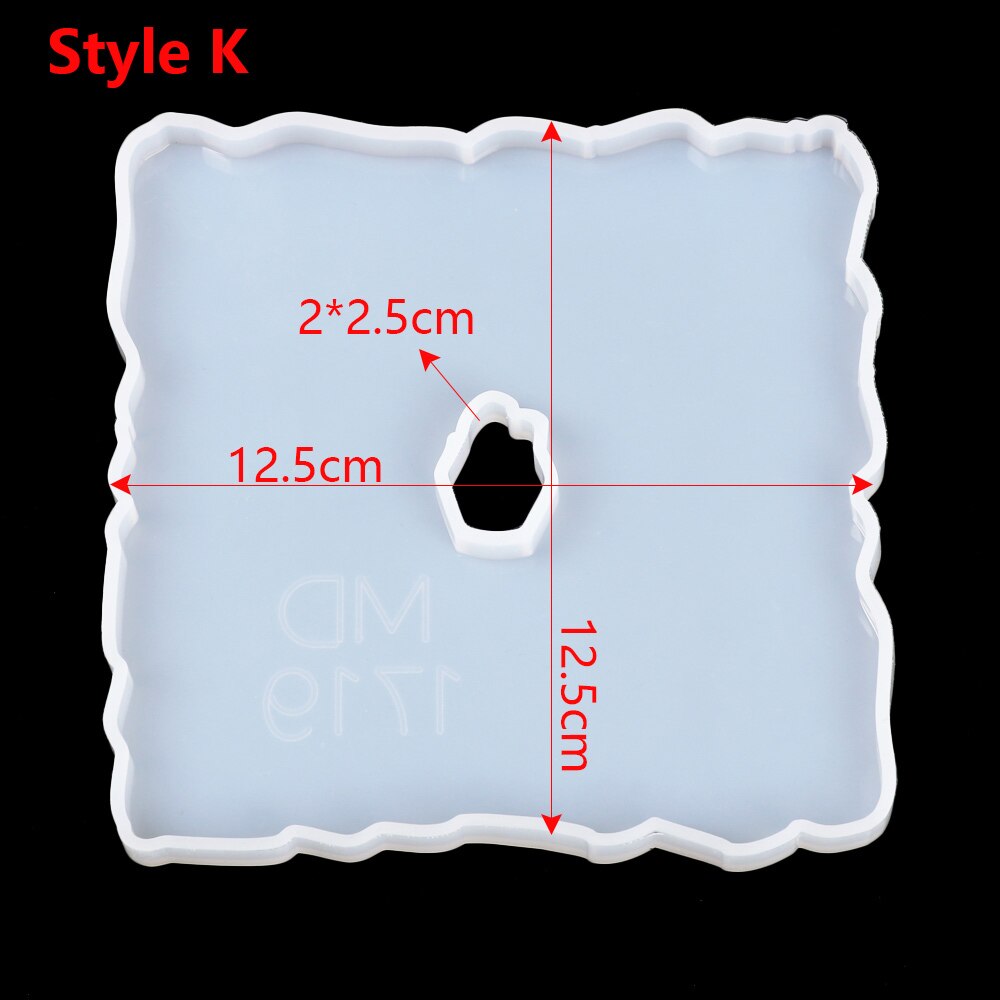 Achat Bahn Harz Casting Mold Silikon Epoxy Mould DIY Handwerk Dekorative Handwerk Untersetzer Schmuck Tablett, Der Werkzeug: K 12.5cm  12.5cm