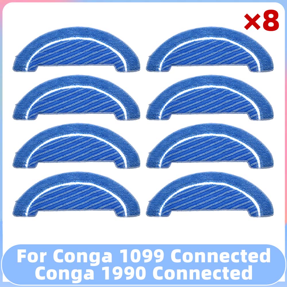 Compatible con Conga 1099 Connected / 1990 Connected Robot repuestos de aspiradora cepillo lateral principal filtro fregona accesorio de repuesto: Lavanda