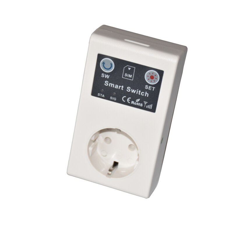 16A GSM smart Socket EU Power Outlet Strip Relay Switch Remote Home Control Garage Door Gate Opener SMS Temperature Sensor: no temp sensor