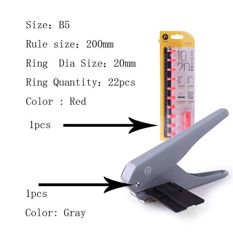 Mushroom Hole Puncher Loose-Leaf Pages Punching Machine paper cutter 6 sheets of A4 paper hole shape for newspapers, magazine: NO7