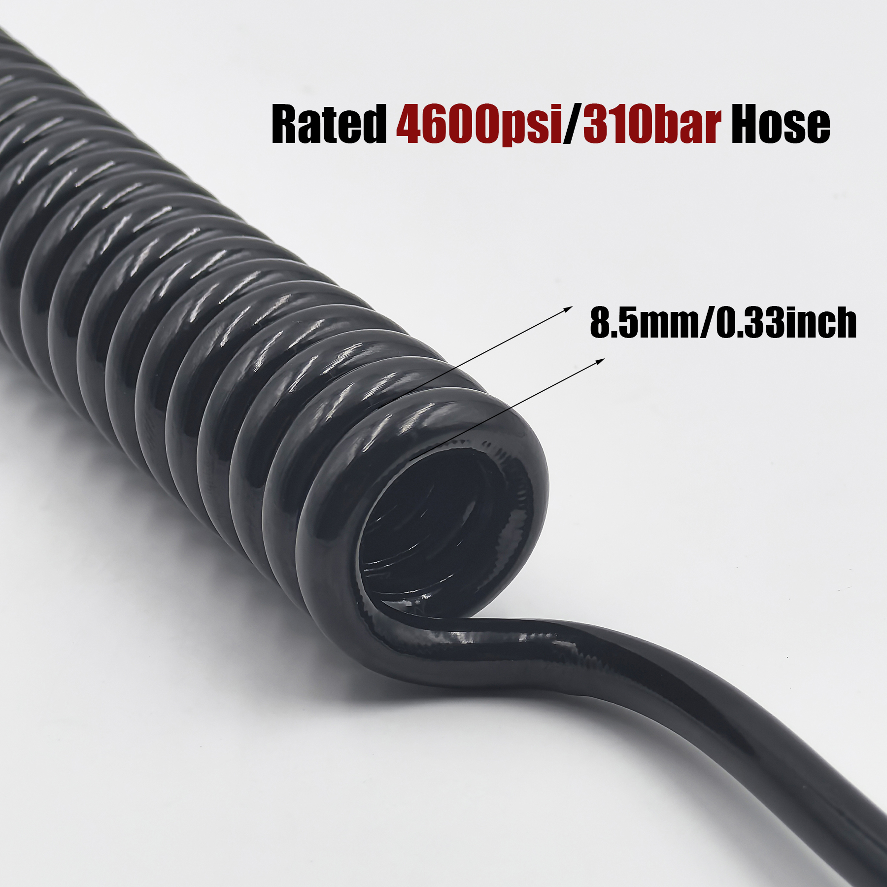 Hpa Coil Afstandsbediening Slang Lijn 100Inch (2.5M) Lengte Met Of Zonder Dia Check 8Mm Mannelijke En Vrouwelijke Snelle Ontkoppeling 3000psi Gauge