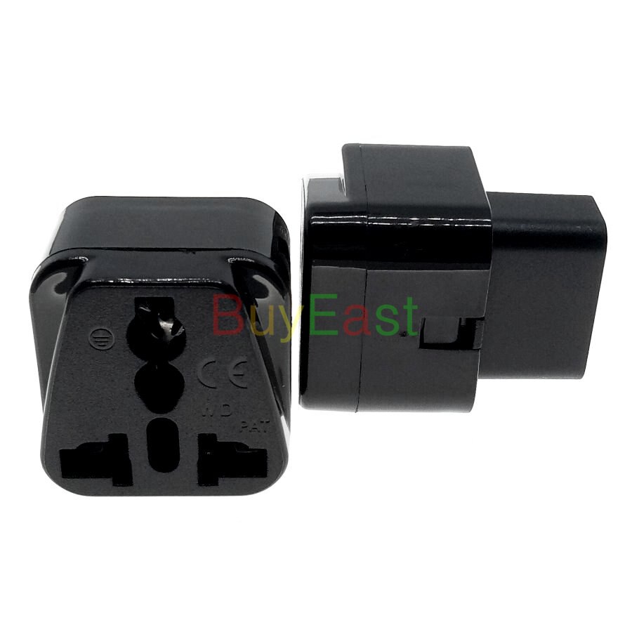 Universal to IEC320 C14 Male Electrical Plug Adapter AC100~250V 10A