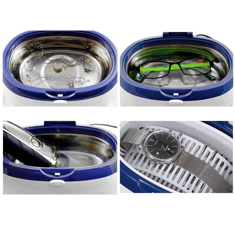 DMWD 600ML Small Ultrasonic Cleaner For Jewelry Glasses Watch Hosehold Shaver Denture Cleaning Machine 220V 5 Gear