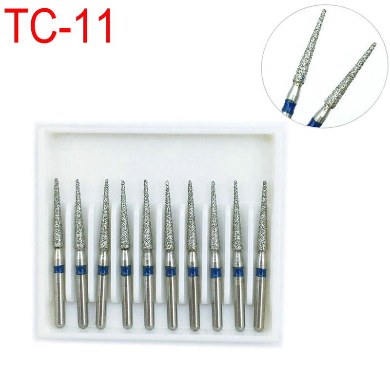 10pcs/box Dental Diamond Burs FG 1.6mm For High Speed Handpiece Dental Burs 1.6mm TC-11