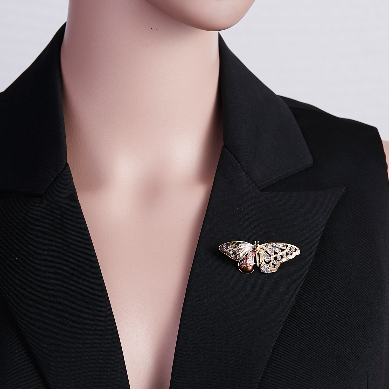 Rinhoo-broches de mariposa, Libélula, pájaro, Animal, Metal, diamantes de imitación, insectos, banquete, boda, broche, alfileres, ,