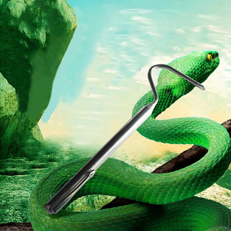 Snake Catching Tools Stainless Steel Adjustable Telescopic Snake Hook Snake Clamp Snake Pliers