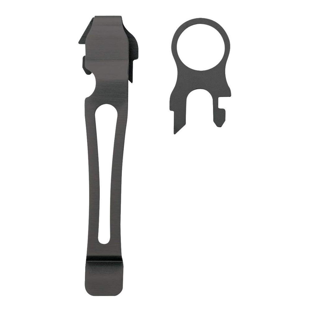 Leatherman pikalukitus taskuklipsi ja kaulanauha hopea/musta: Musta