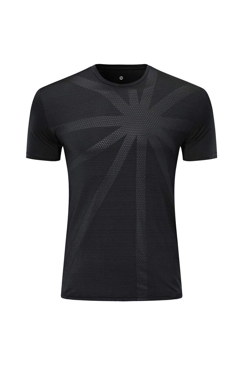 HOWE AO Sports Shirts Men Running T Shirt Training Exericise Breathable Gym Shirt Workout Fitness Sports top: S / Black