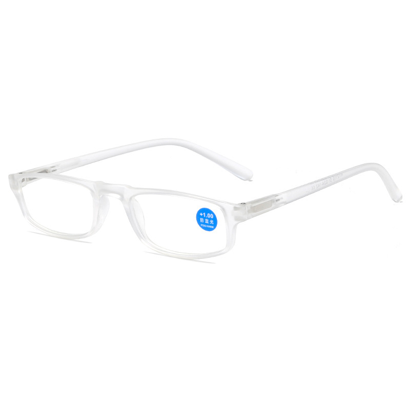 iboode Anti Blue Ray Reading Eyeglasses Men Women Comfortable Small Presbyopia Frame PC Lens Hyperopia Glasses Diopter +1.0 1.5: white / +350