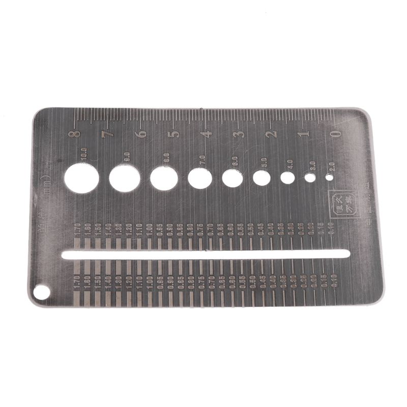 0,1-10mm Schraube Messgerät Platte Durchmesser Messung Messgerät Edelstahl Bohrer Bolzen Draht Messgerät