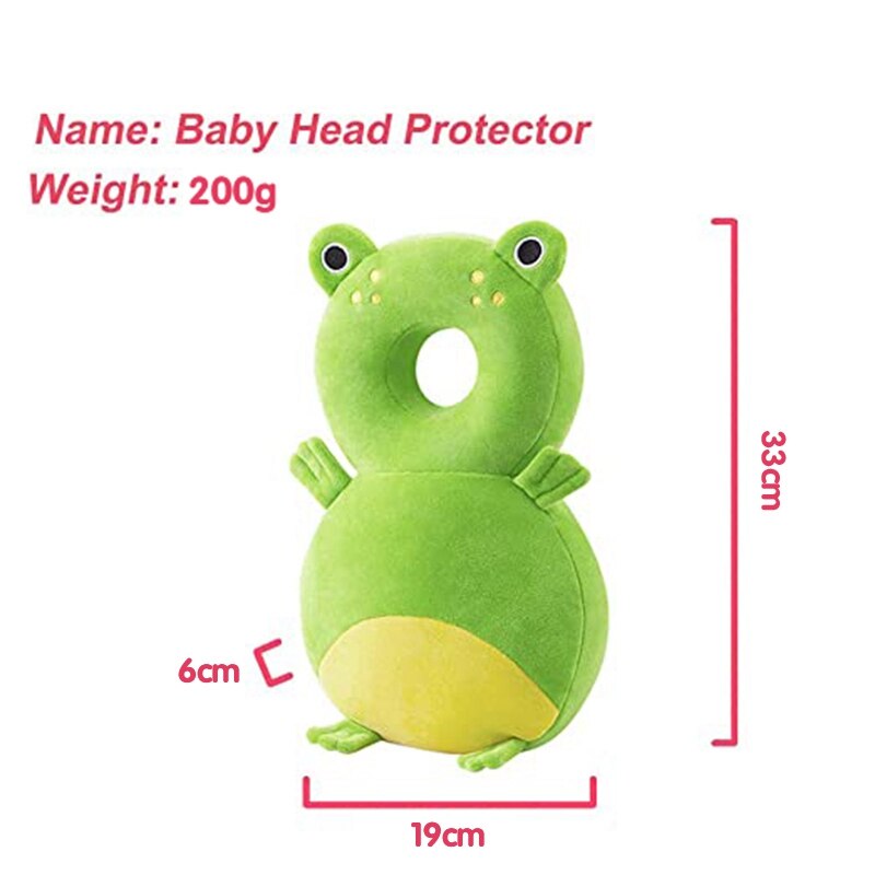 Baby Head Protector Toddlers Head Safety Pad Cushion Baby Back Protection Prevent Head and Shoulder Injured Green