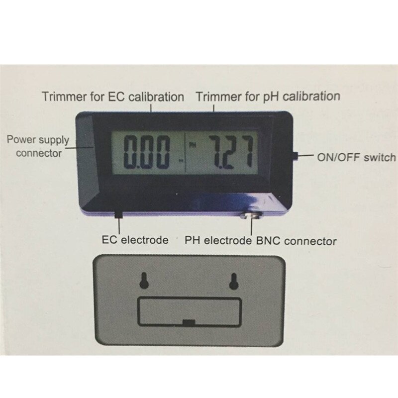 2 in 1 Water Monitor Portable Digital PH Meter 0.00-14.00 PH Tester with EC Conductivity Monito Meter 0-19.99ms/cm 30%off