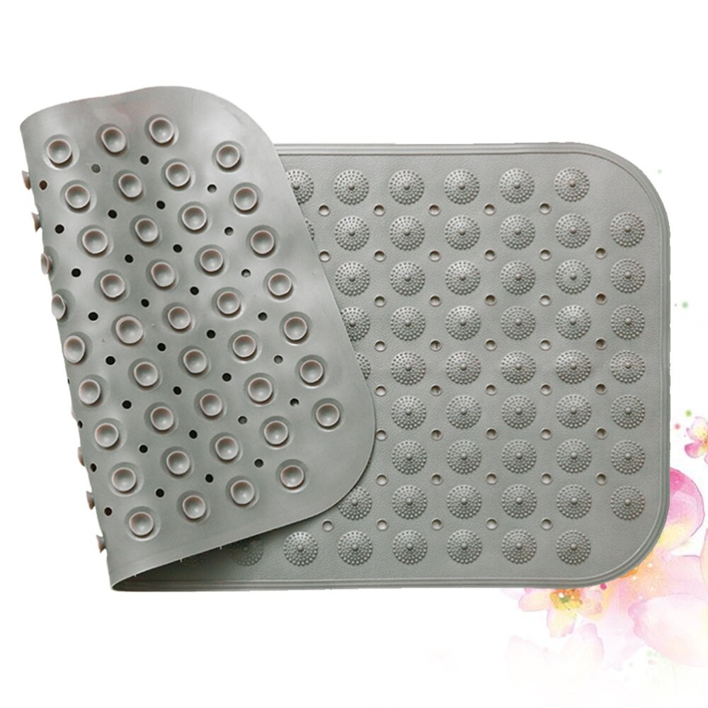 1Pcs Durable PVC Floor Mat Bathroom Foot Mat Skid Resistance Foot Mat Shower Floor Mat(White)