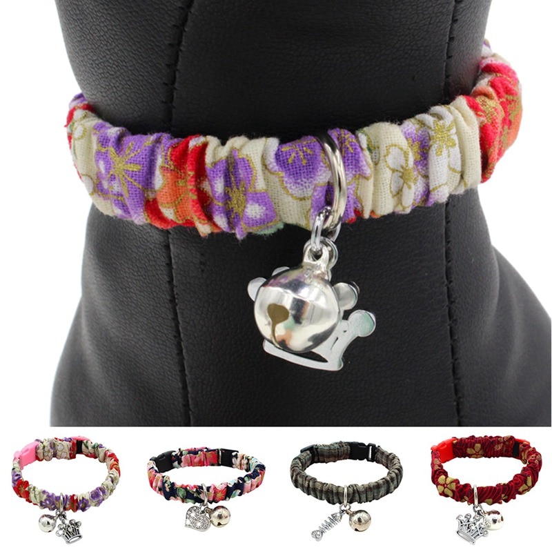 Cat Collar Adjustable Collars with Bell for Cats Handmade Bells Collars Kitten Necktie Necklace Pet Cat Accessories Products