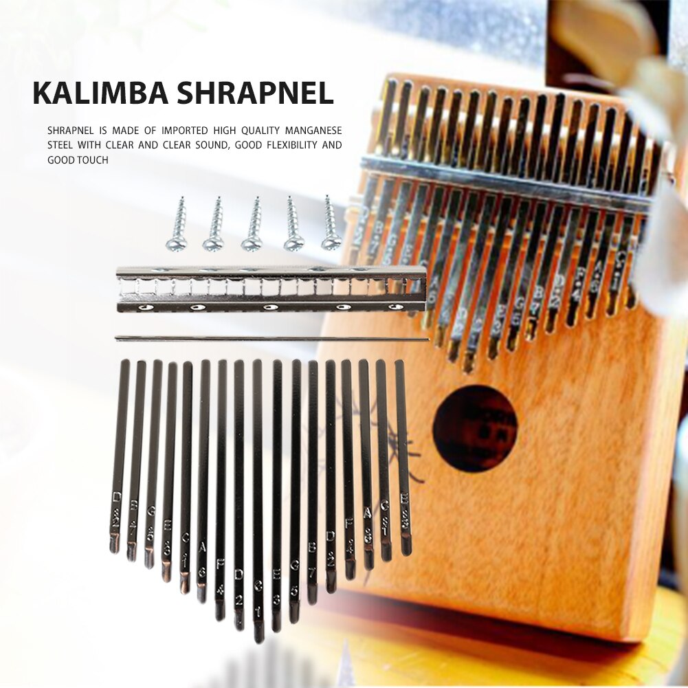 17 tangenter kalimba diy-set pianotangenter bro sovhäfta granatsplitter bokstäver tangentbord musikinstrument reservdelar