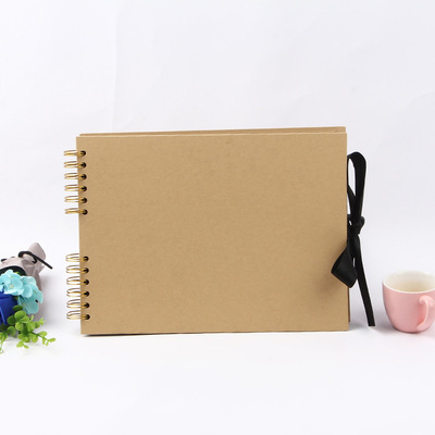 40 Sheets Photo Album Scrapbooking Memory Book Paper Wedding Blank Kraft Scrapbook Home Decor: Only Kahki  Album