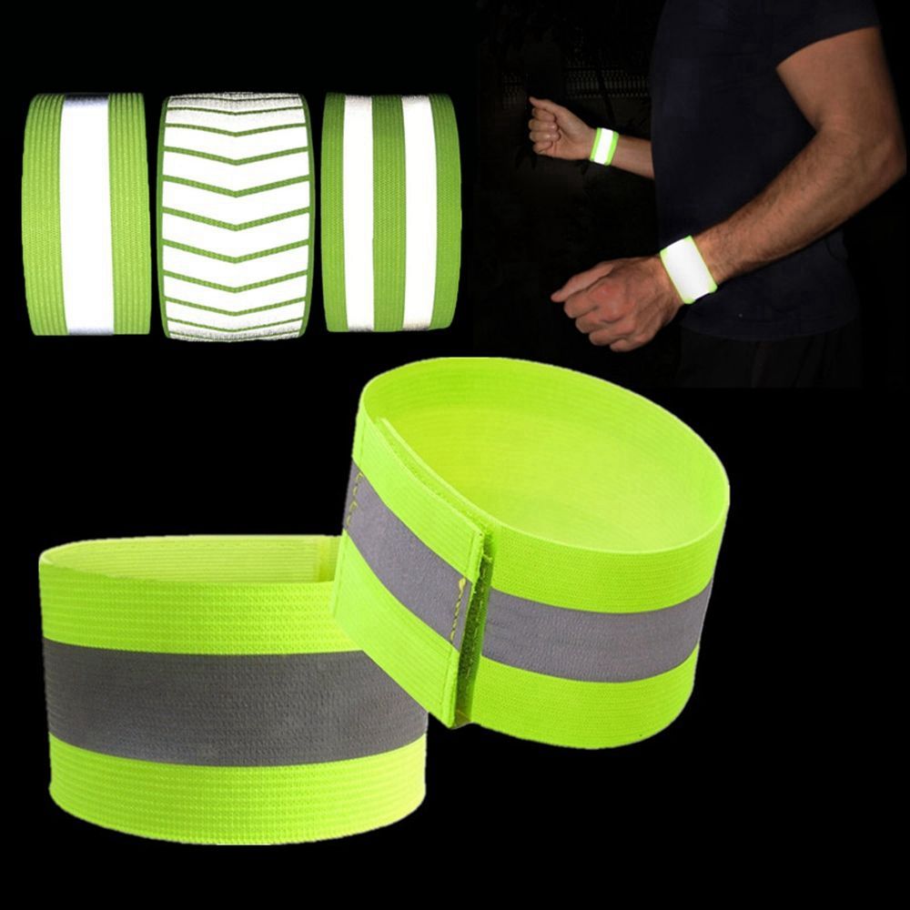 1PC Reflektierende Band Elastische Armbinde Armbinde Hand Knöchel Bein Warnung binden Gurt Nacht Sicherheit Alarm Band für Sport Radfahren